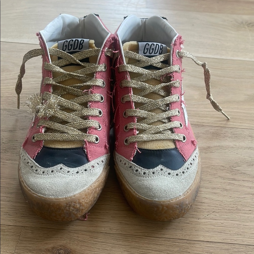 GGDB Pink and Gold Sneakers